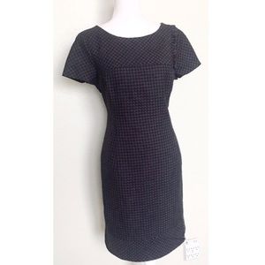 Jones New York Navy blue & Black HOUNDSTOOTH Dress